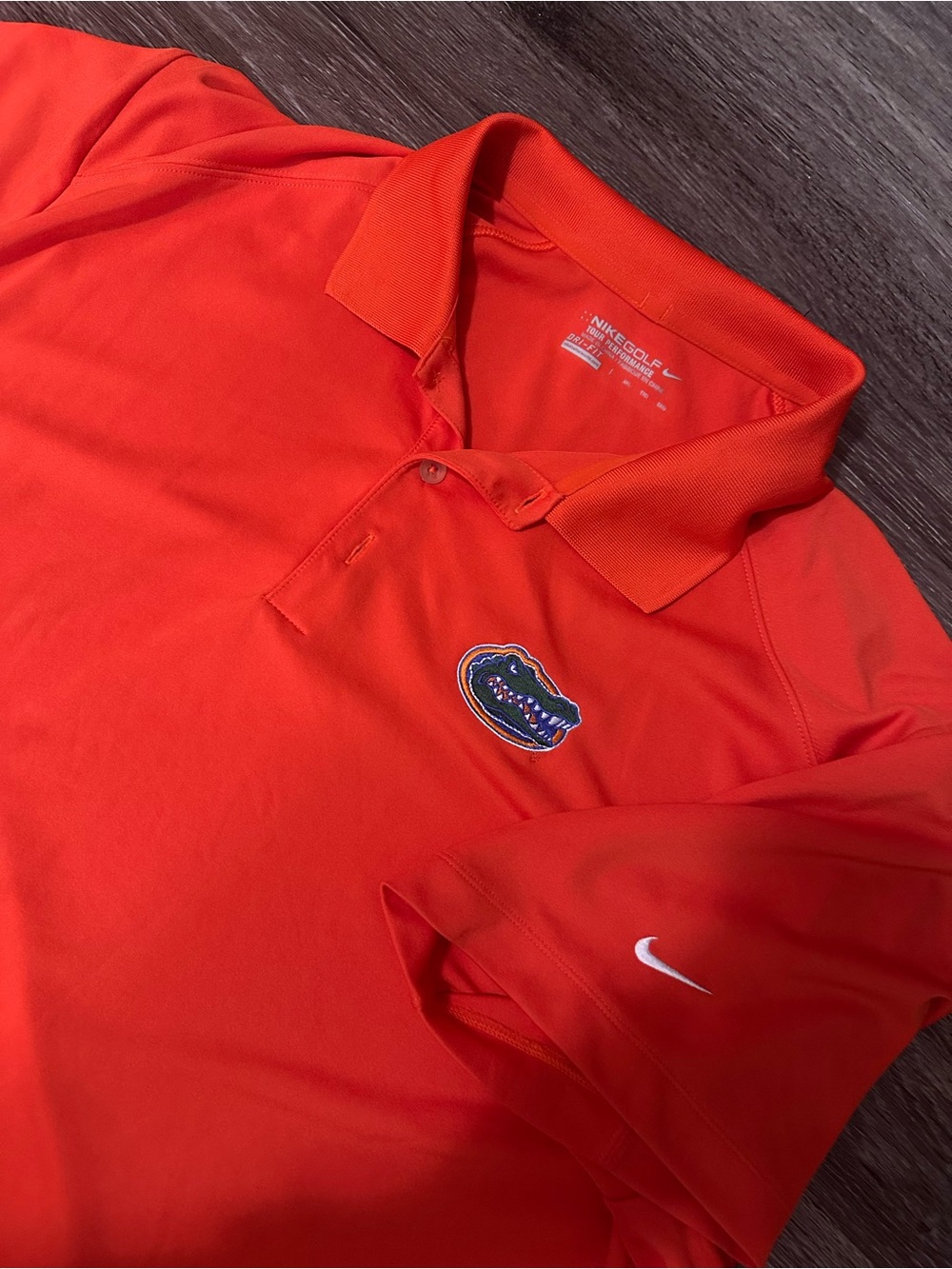 Nike Golf Tour Florida Gators Performance Dri-FIT Orange Polo Shirt Men XXL